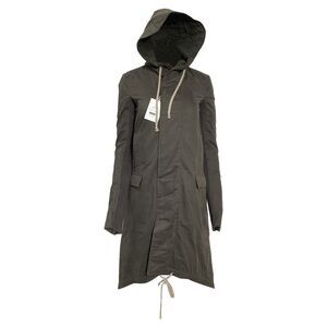 Rick Owens Fishtail Parka in Olive Cotton
